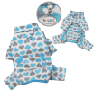 Blue & Gray Hearts Fleece Turtleneck Pajamas