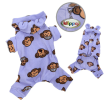 Adorable Silly Monkey Fleece Dog Pajamas/Bodysuit with Hood