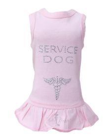 Sparkle Service Dog Dress (Color Option: Pink, Size: L)