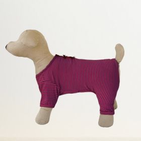 Sweet Dreams Dog Pajamas (Color: Striped Pink, Size: XS)