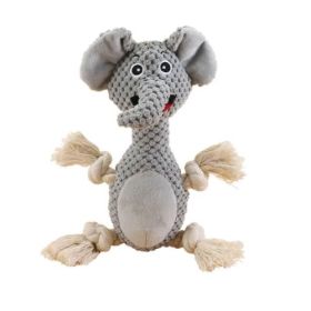 Dog chew toys plush sound toys grinding teeth resistant to bite interactive pet dog toys (Colour: Elephant baby)