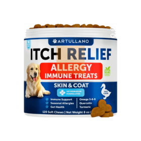 Dog Allergy Relief Chews Itching Skin Relief For Dogs Fish Oil 3 Seasonal Allergies Pills Skin & Coat Anti ItchHot Spots Treatment Canine Immune (Option: Artullano)