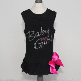 Baby Girl Dog Dress Collection (Color Option: Black, Size: S)