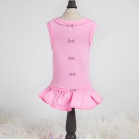 Candy Bow Dog Dress Collection (Color: Pink, Size: MD)