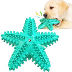 Dog Chew Toys, Natural Rubber Starfish-Shaped Dog Toys (Color: Blue)