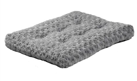 Dog Plush Bed Comfortable Crate Bed Washable Bed Kennel Pad Fit for Pet Cage (Color: Gray, Size: XS)