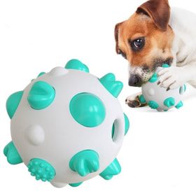 Pet Dog Toy Interactive Chew Toy Non-Toxic Bite Resistant Rubber Ball (Color: Blue)
