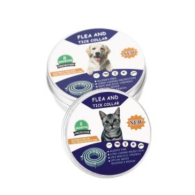 Flea & Tick Collar for Dogs; 2 Pack; 14 Months Protection (Colour: Grey - cans, Size: Dog - Length 63cm)