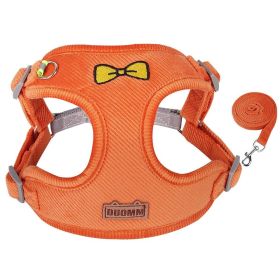 Dog Harnesses and dog leash set; Pet Traction Rope Vest Pet Chest Strap Small and Medium Dog Strap Reflective Dog Walking Rope (Specification (L * W): XL, Colour: Orange)