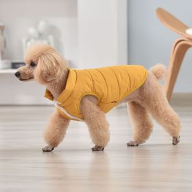 Pet Dog Fluffy Coat; Dog Coat For Winter (Color: Yellow, Size: XL)