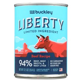 Buckley - Liberty Wet Food - Case Of 12 - 12.5 Oz (Recipe: Beef)