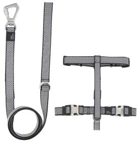 Pet Life 'Escapade' Outdoor Series 2-in-1 Convertible Dog Leash and Harness (Color: Grey, Size: Medium)