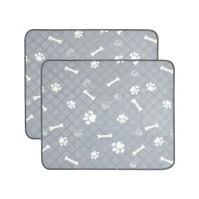 2Pcs Washable Pet Pee Pads For Puppy Kittens Dogs Cats Reusable Potty Mats Machine Washable (Size: M)