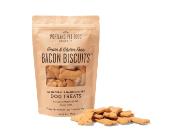 Portland Pet Food Company - Dog Treat Biscuit - Case Of 6-5 Oz (Flavor: Bacon)