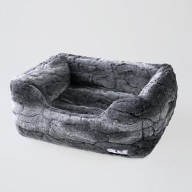 Deluxe Dog Bed Collection (Color Option: Granite, Size: L)