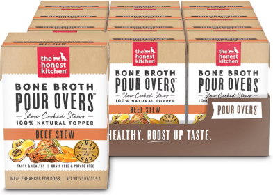 The Honest Kitchen Human Grade Bone Broth POUR OVERS - Case Of 12 - 5.5 Oz (Flavor: Beef Stew)