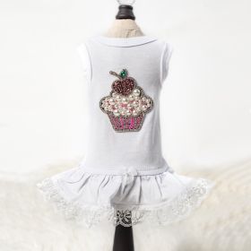 Lil Miss Cupcake Dog Dress (Size: XXS)