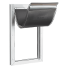 Pet Door, with Three Magnetic Flaps and Metal Frame, Strong and Weatherproof Dog Door for Interior and Exterior Doors, Easy to Install